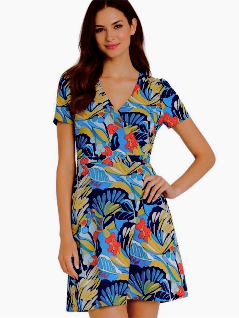 J. Crew Mercantile Floral Paradise Faux Wrap Dress, 4